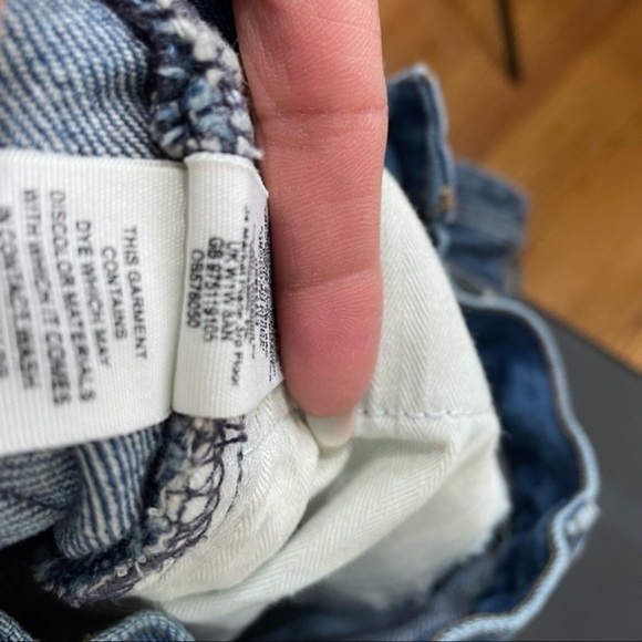 Free People High Rise Release Hem Cropped Jean size 26 blue denim - Picture 11 of 12